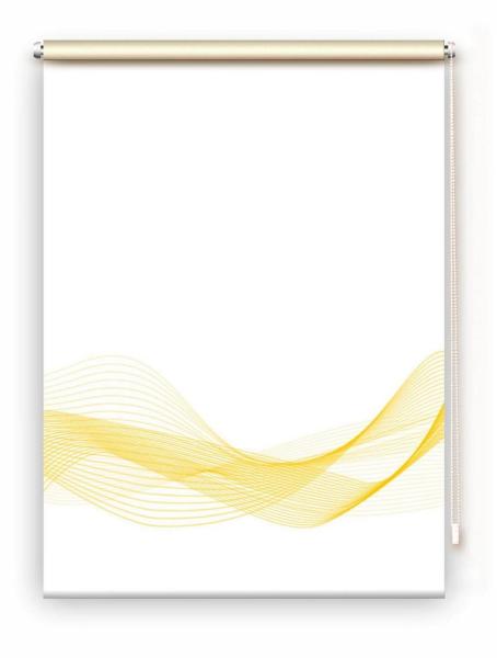 Rollo Stream Horizon gelb, Rollo, Motivrollo, Rollo mit Druck, Fotorollo, bedrucktes Rollo, Fensterrollo,verdunkelndes Rollo, Sonnenschutz Rollo